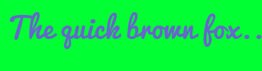 Image with Font Color 6666CC and Background Color 00FF33